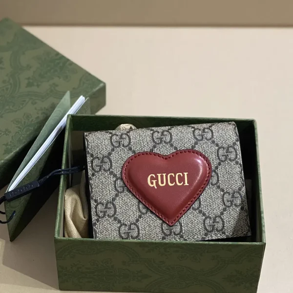 Gucci Heart Accent Monogram Card Holder image 1