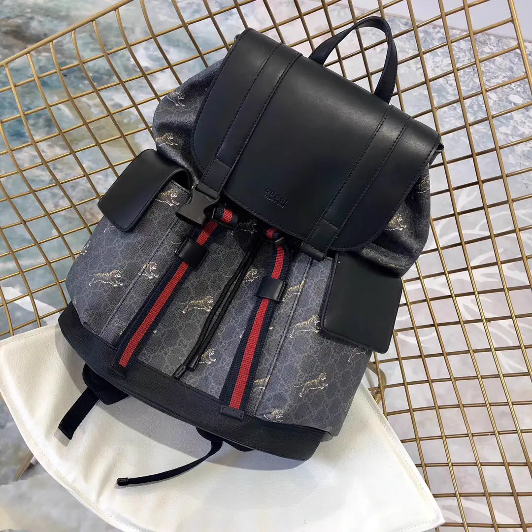 Gucci Tiger Print Monogram Backpack image 1