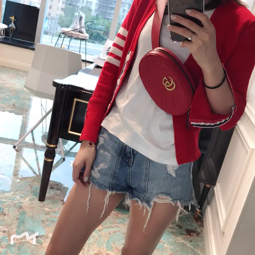 Gucci Red Round Crossbody Bag image 1