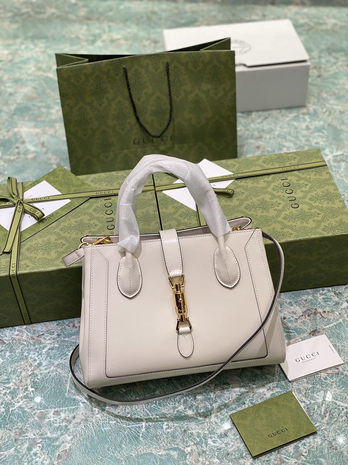 Gucci 1961 Medium Tote Bag with Push-Lock Closure image 1