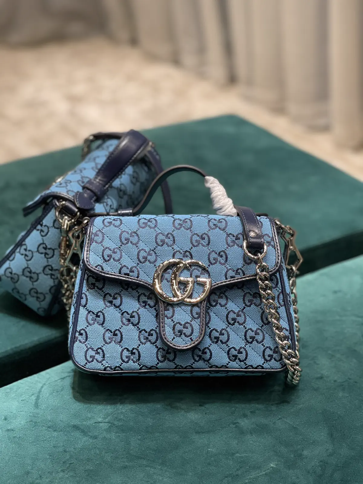 Gucci GG Marmont Quilted Canvas Top Handle Bag image 1