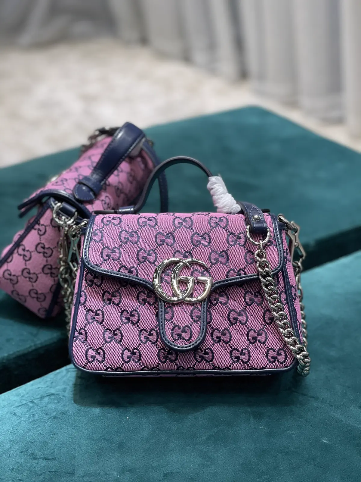 Gucci GG Marmont Quilted Canvas Top Handle Bag image 1