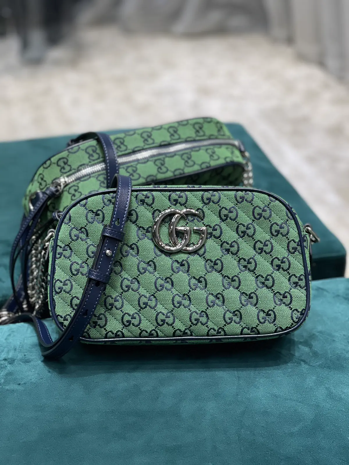 Gucci GG Marmont Quilted Monogram Shoulder Bag image 1