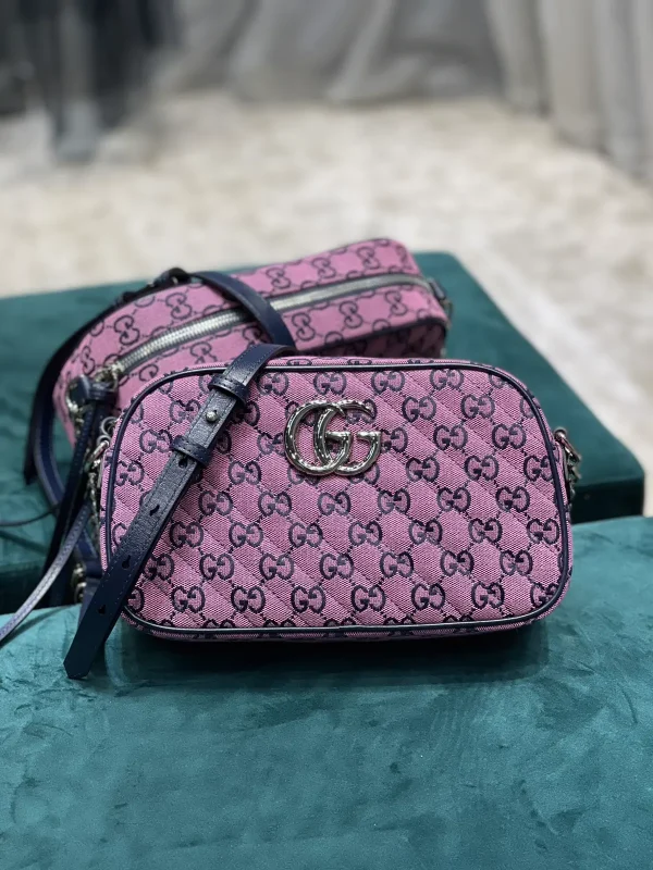 Gucci Pink Monogram Quilted Crossbody Bag image 1