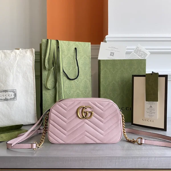 Gucci Quilted Leather Crossbody Bag with Double G Hardware image 1