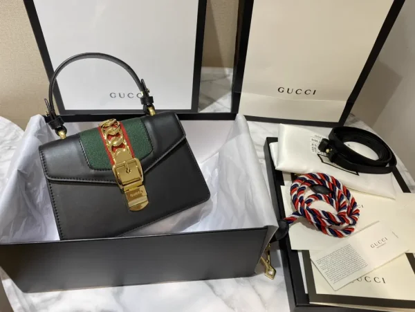 Gucci Sylvie Web Stripe Top Handle Bag image 1