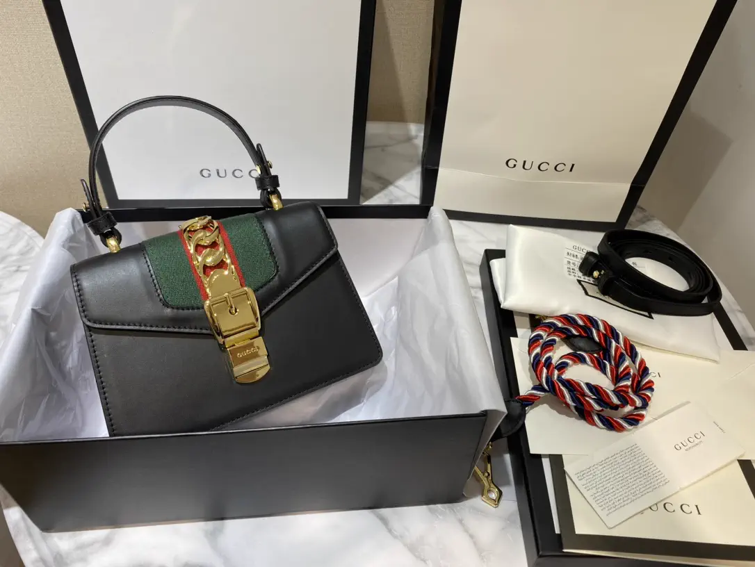 Gucci Sylvie Web Stripe Top Handle Bag image 1