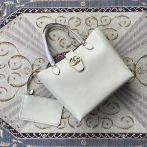Gucci White Tote Bag with Pouch image 1