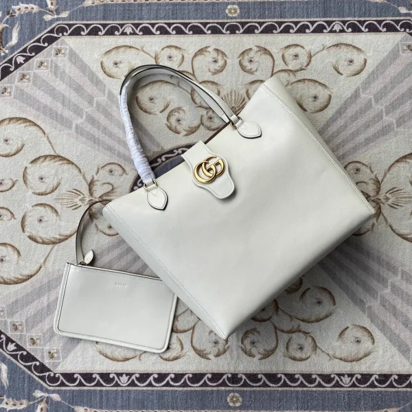 Gucci White Tote Bag with Pouch image 1
