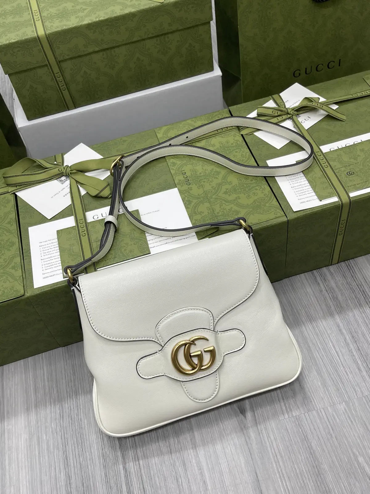 Gucci GG Marmont White Shoulder Bag image 1