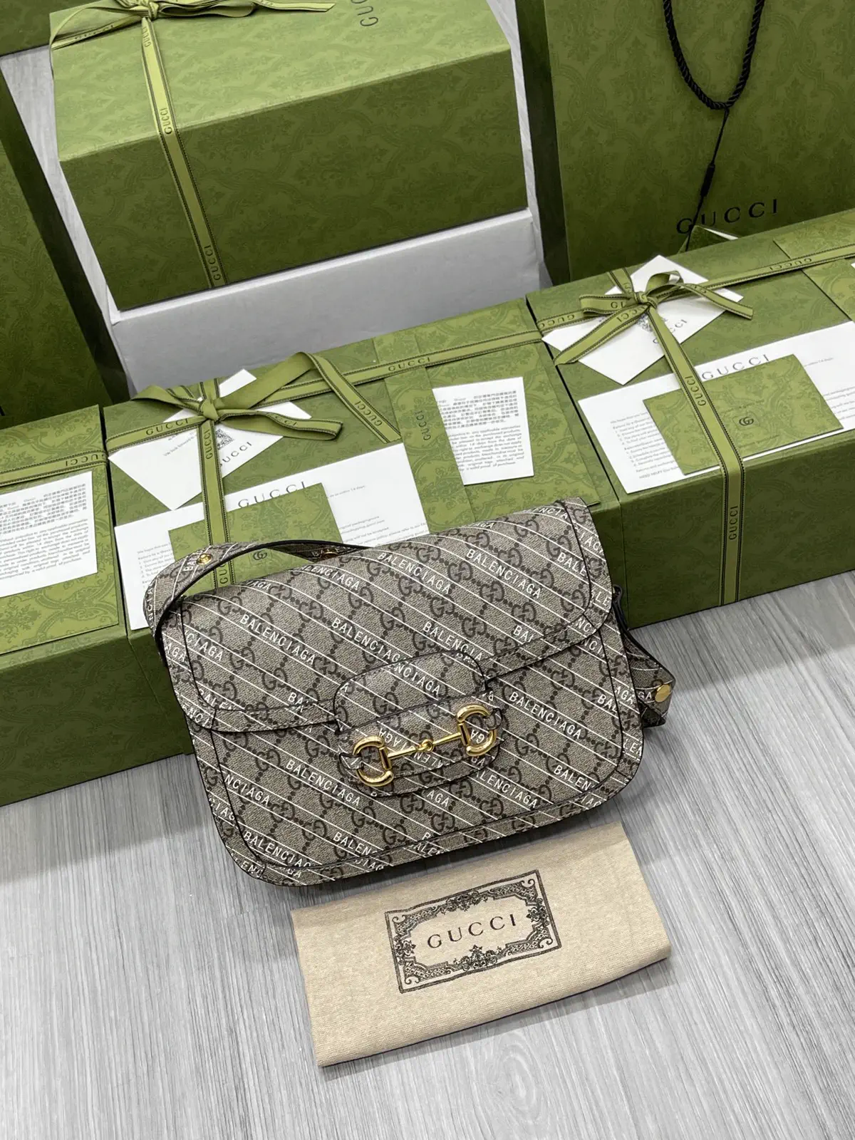 Gucci x Balenciaga The Hacker Project 1955 Horsebit Shoulder Bag image 1