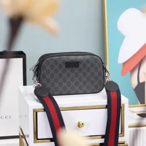 Gucci Monogram Crossbody Bag with Web Strap image 1