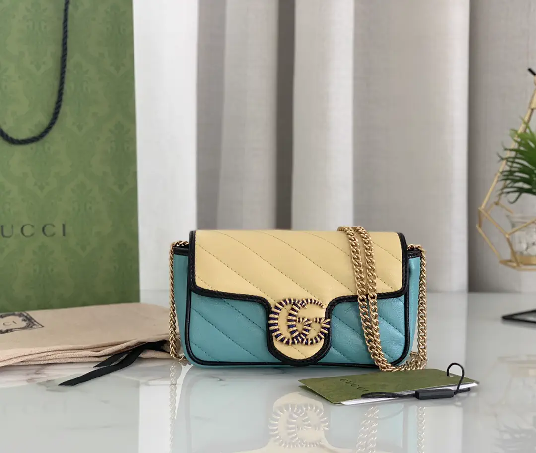 Gucci Two-Tone Quilted Mini Chain Bag image 1
