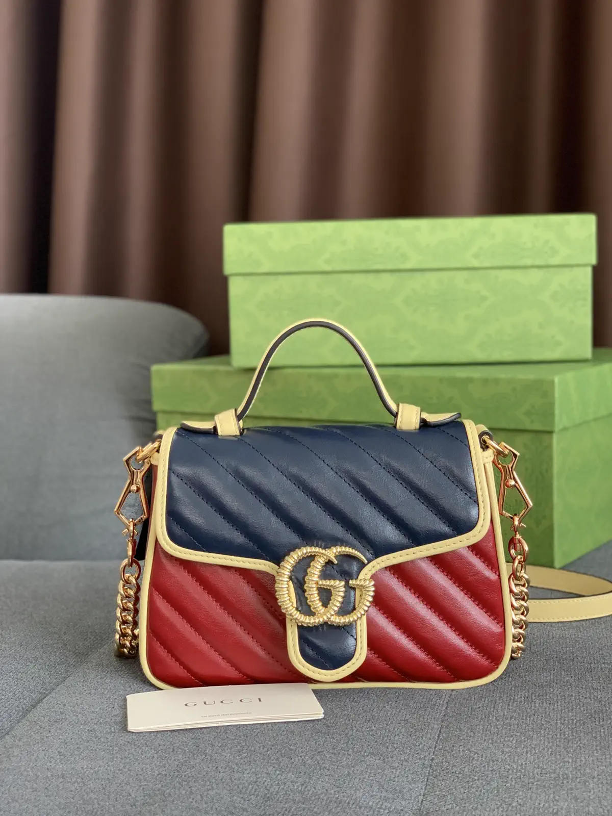 Gucci Quilted Leather Top Handle Bag image 1