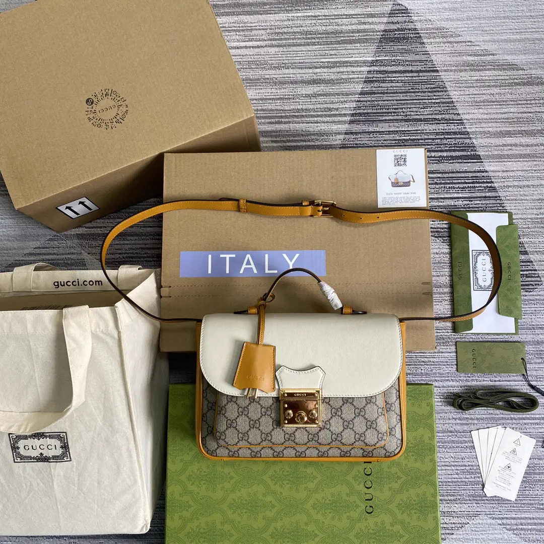 Gucci Padlock Top Handle Bag with Monogram Pattern image 1
