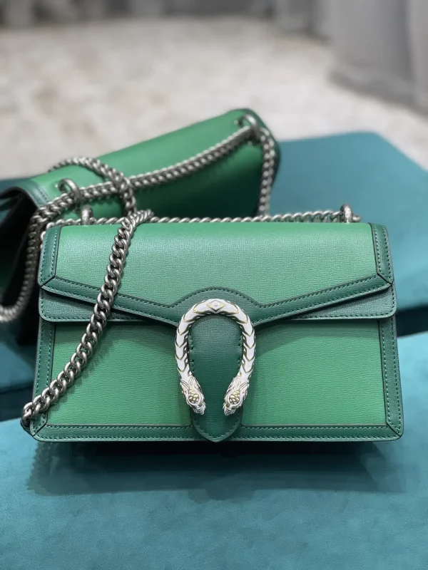 Gucci Green Two-Tone Dionysus Shoulder Bag image 1