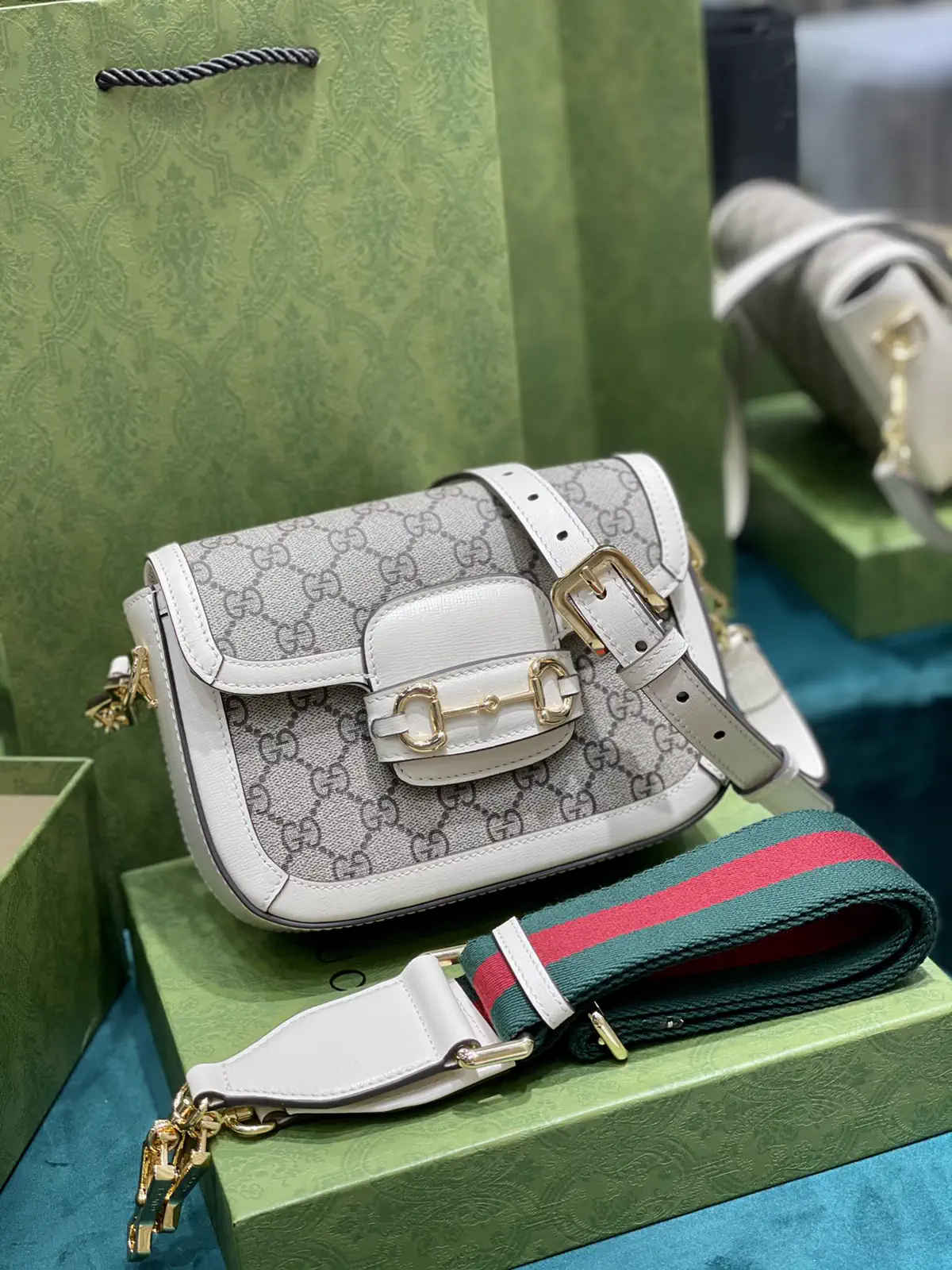 Gucci 1955 Series Mini Saddle Bag with Interlocking G Pattern image 1
