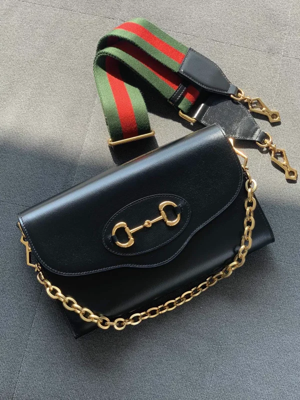Gucci Horsebit 1955 Black Shoulder Bag image 1