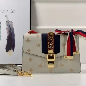 Gucci Sylvie Bee Star Print Shoulder Bag image 1
