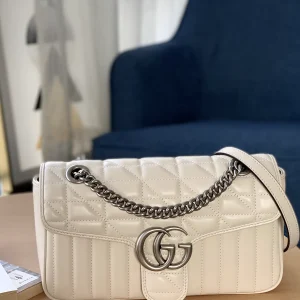 Gucci White Quilted Shoulder Bag image 1