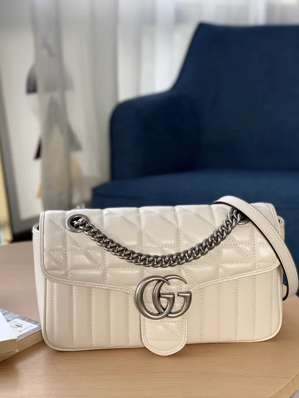 Gucci White Quilted Shoulder Bag image 1