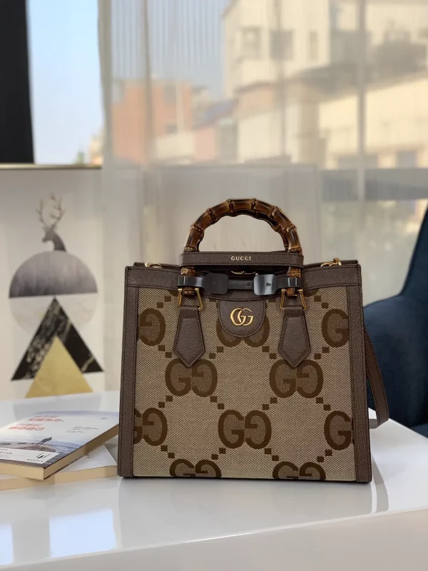 Gucci Jumbo GG Diana Bamboo Handle Tote Bag image 1