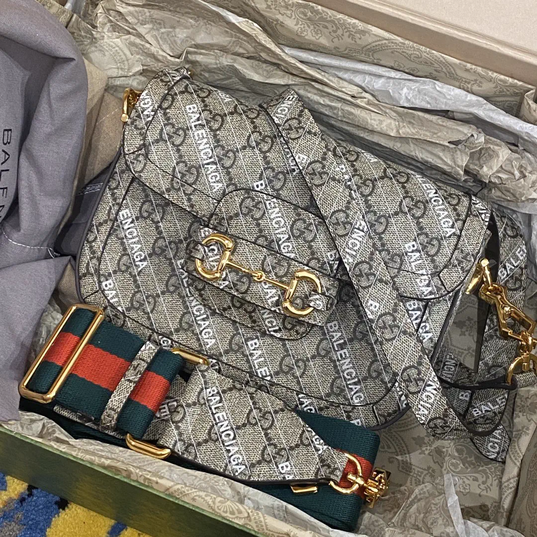 Gucci x Balenciaga Monogram Saddle Bag image 1
