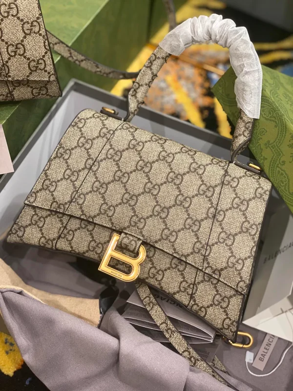 Gucci x Balenciaga The Hacker Project Monogram Hourglass Top Handle Bag image 1