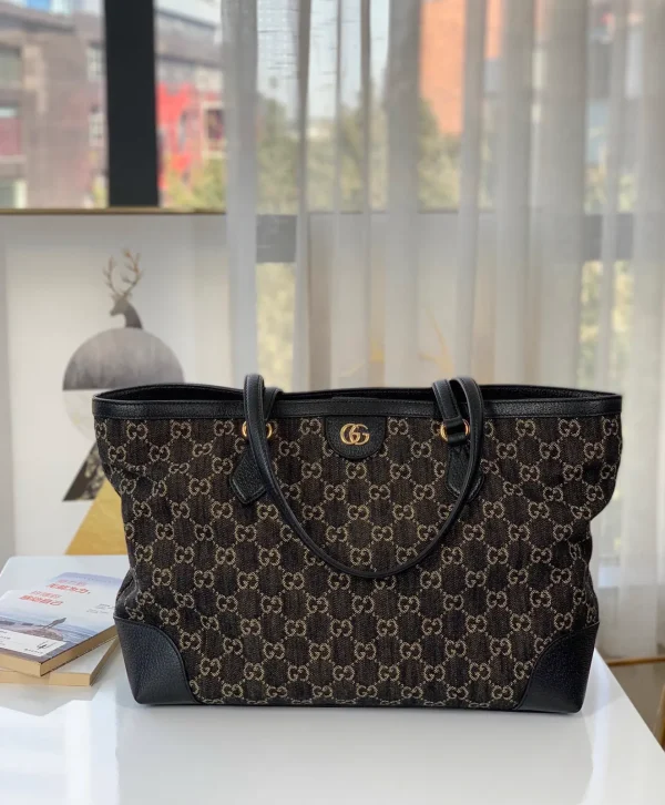 Gucci Monogram Denim Tote Bag image 1