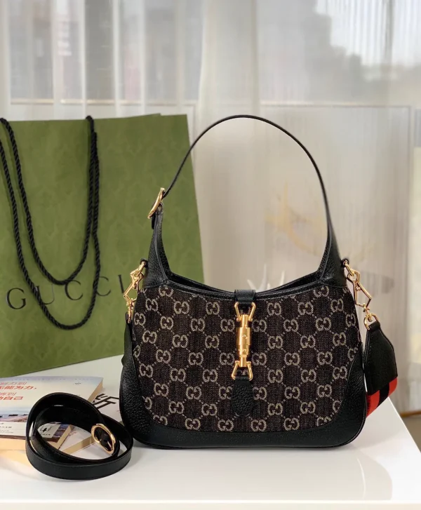 Gucci GG Monogram Denim Shoulder Bag image 1