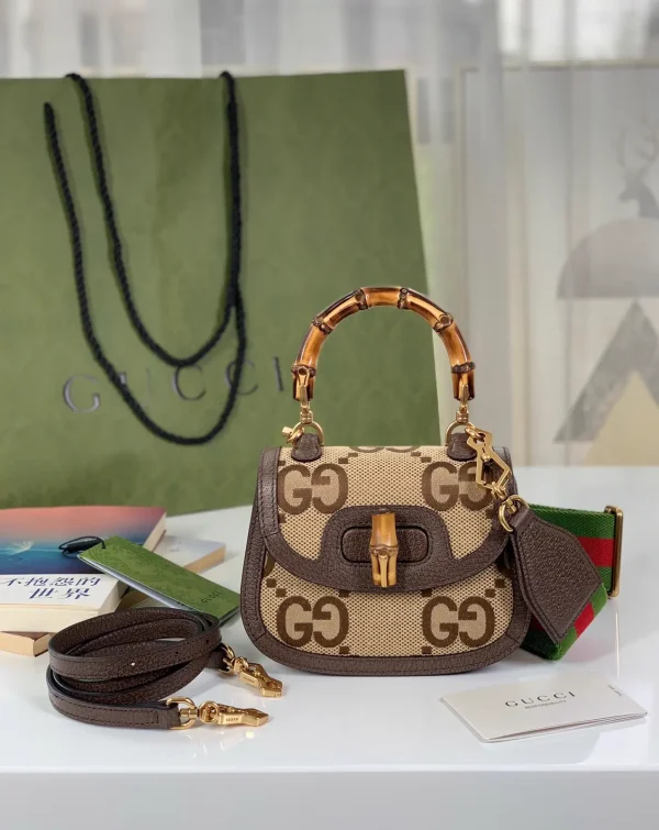Gucci Jumbo GG Bamboo Mini Top Handle Bag image 1