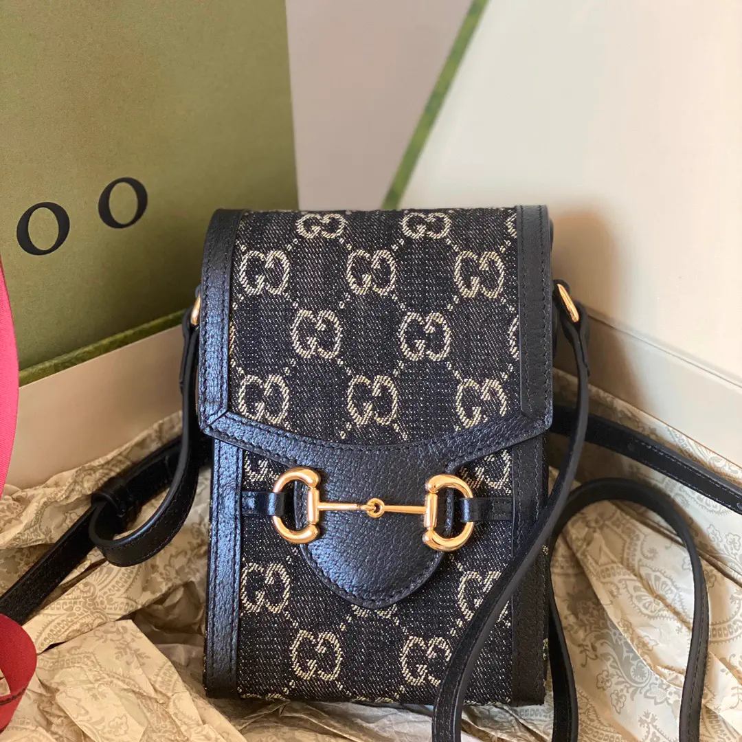 Gucci GG Monogram Denim Crossbody Phone Bag image 1