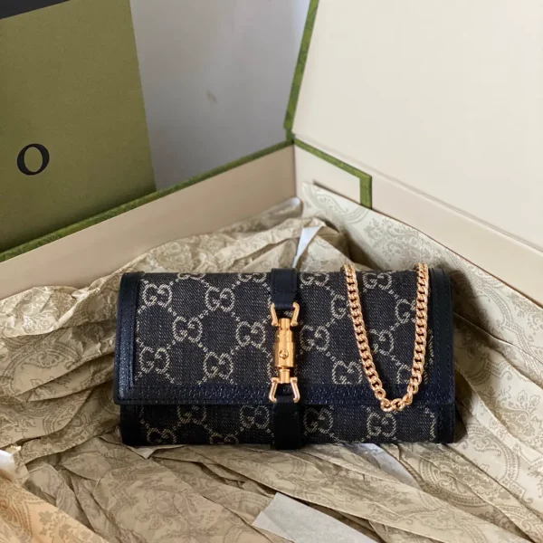 Gucci GG Monogram Chain Wallet Bag image 1