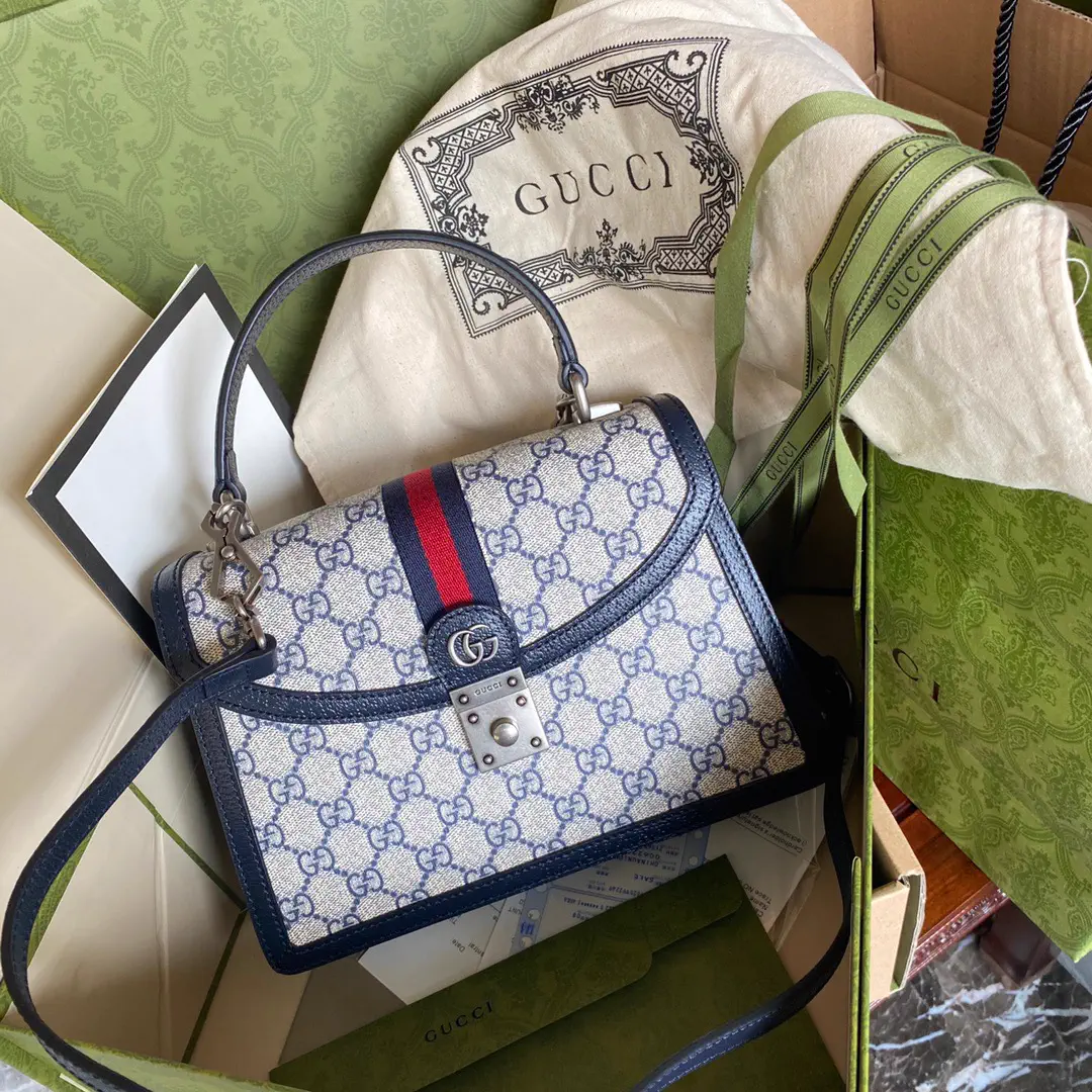 Gucci Ophidia Small Top Handle Bag with GG Monogram image 1