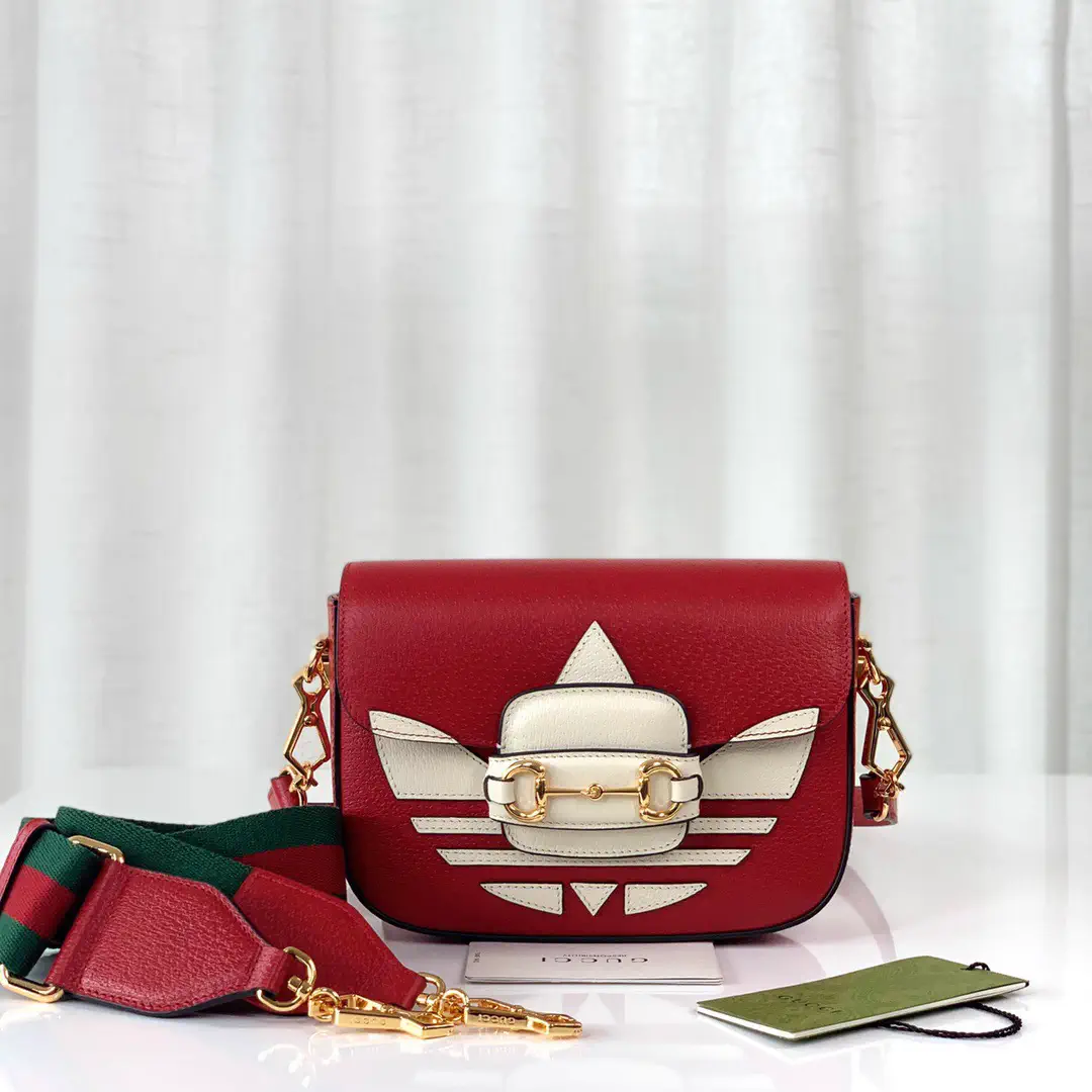 Gucci x adidas Horsebit 1955 Red Crossbody Bag image 1