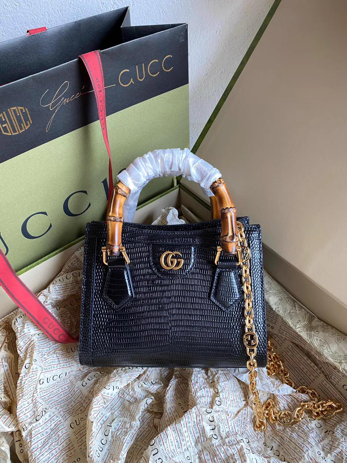Gucci Diana Mini Top Handle Bag with Bamboo Handles image 1