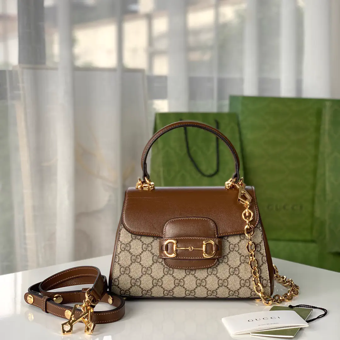 Gucci 1955 Horsebit Top Handle Bag with GG Monogram image 1