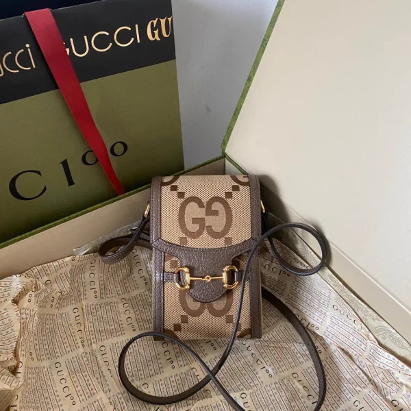 Gucci Super Double G Pattern Mini Crossbody Bag with Horsebit Detail image 1