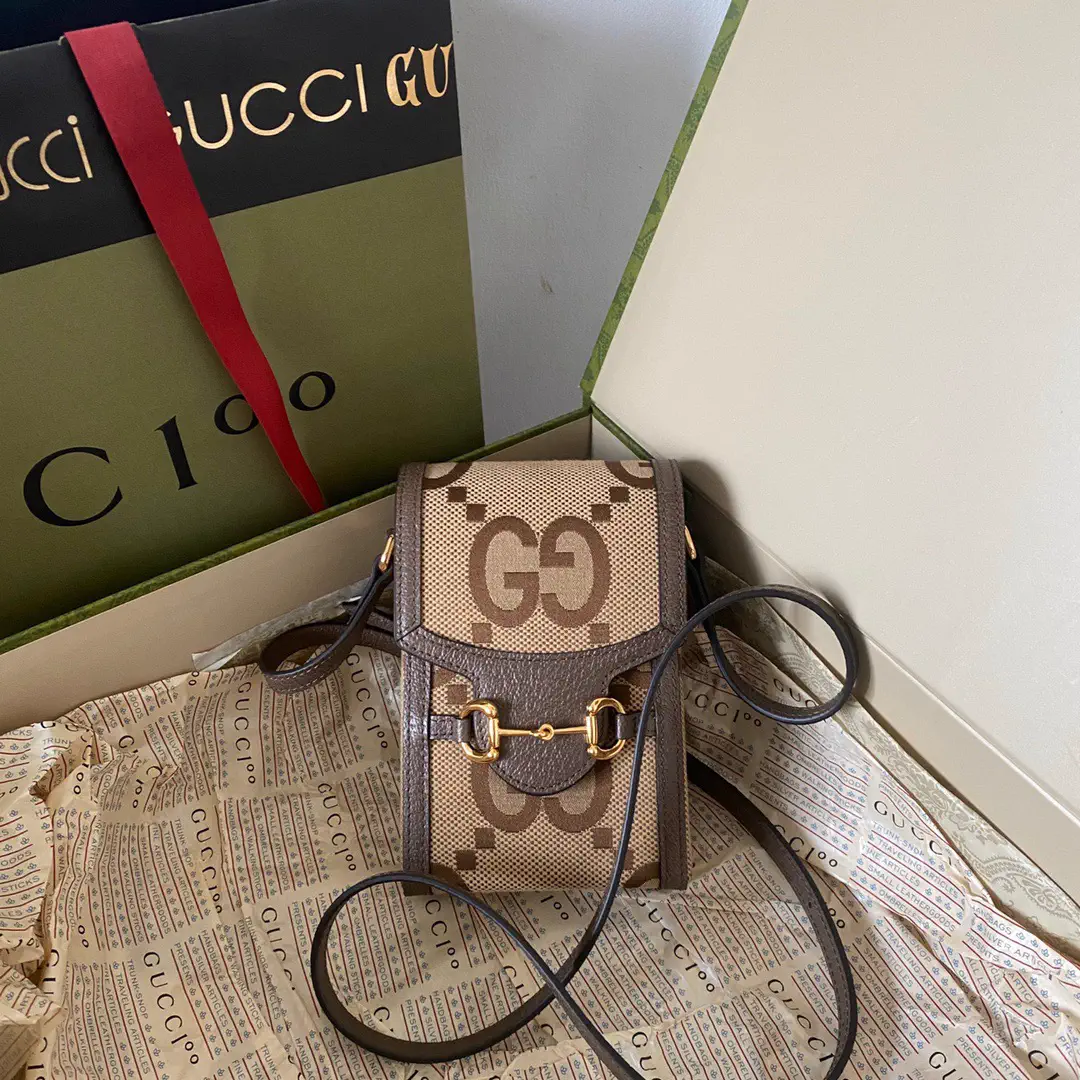 Gucci Super Double G Pattern Mini Crossbody Bag with Horsebit Detail image 1