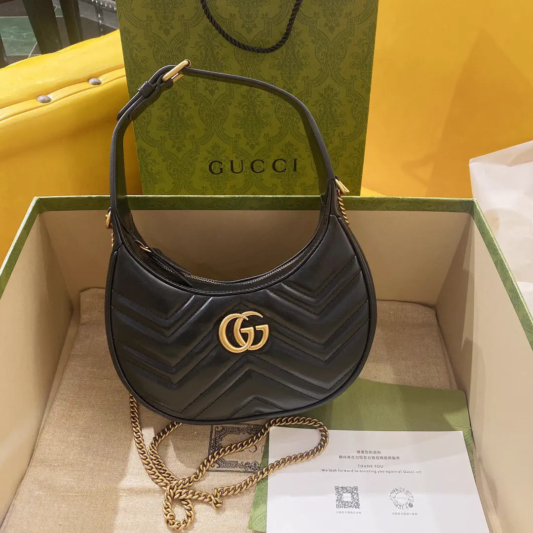 Gucci GG Marmont Half-Moon Shoulder Bag image 1