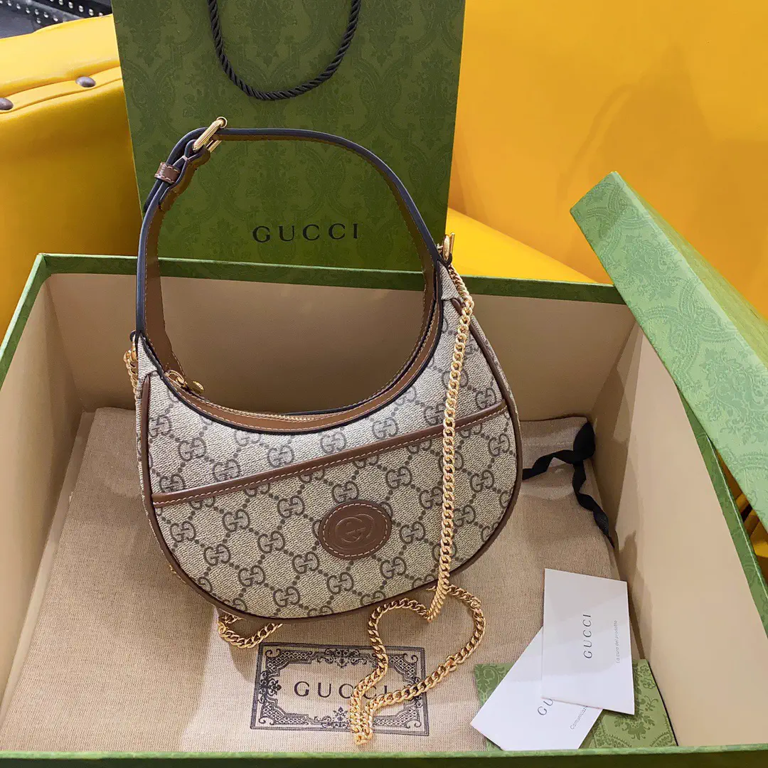 Gucci GG Monogram Mini Half-Moon Shoulder Bag image 1