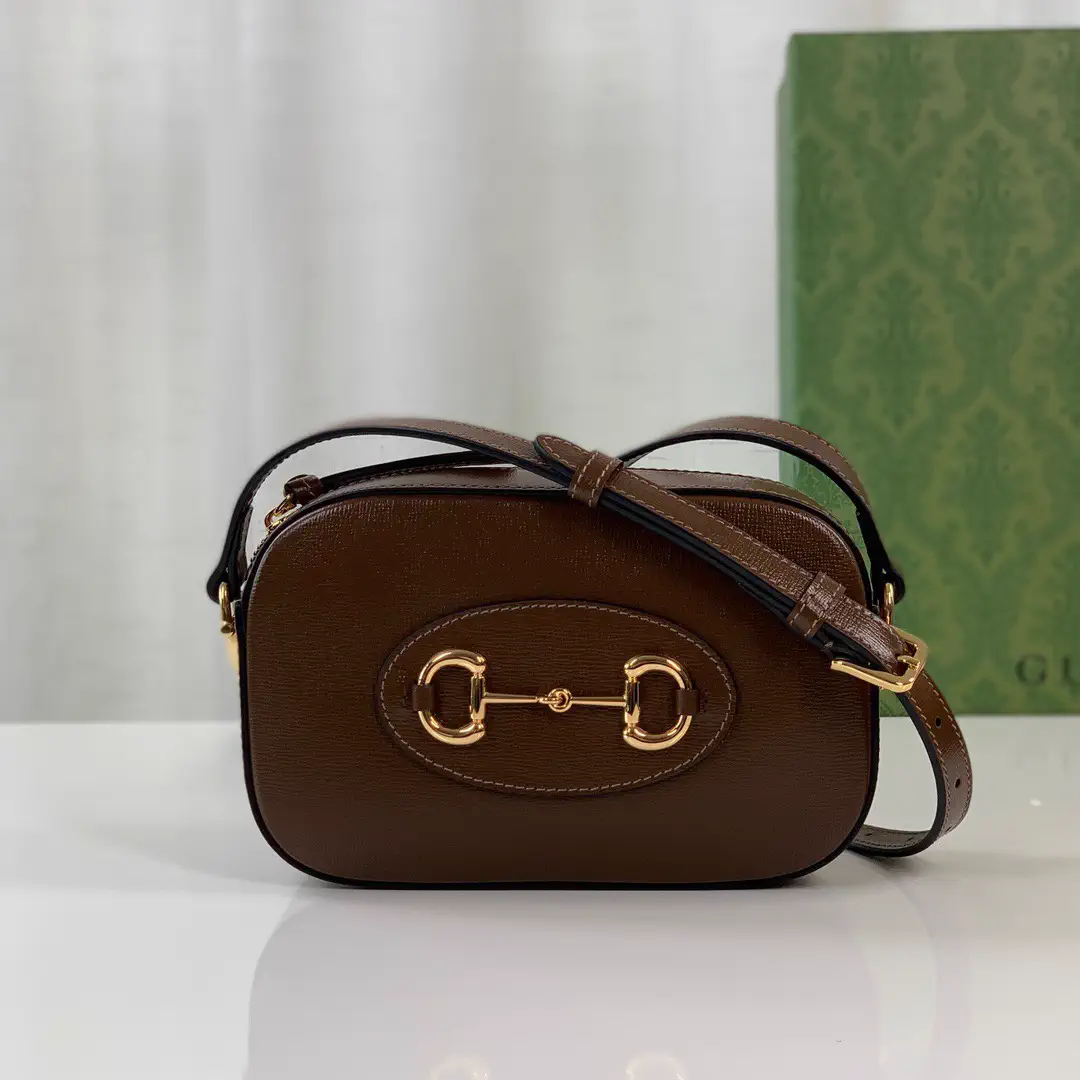 Gucci Horsebit Brown Leather Crossbody Bag image 1