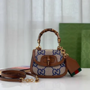 Gucci Bamboo Mini Top Handle Bag with GG Pattern image 1