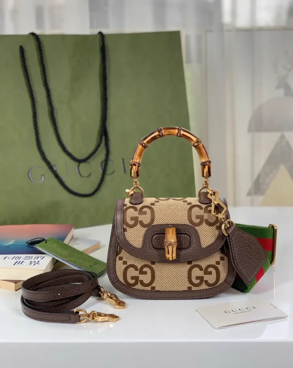 Gucci Jumbo GG Bamboo Mini Top Handle Bag image 1