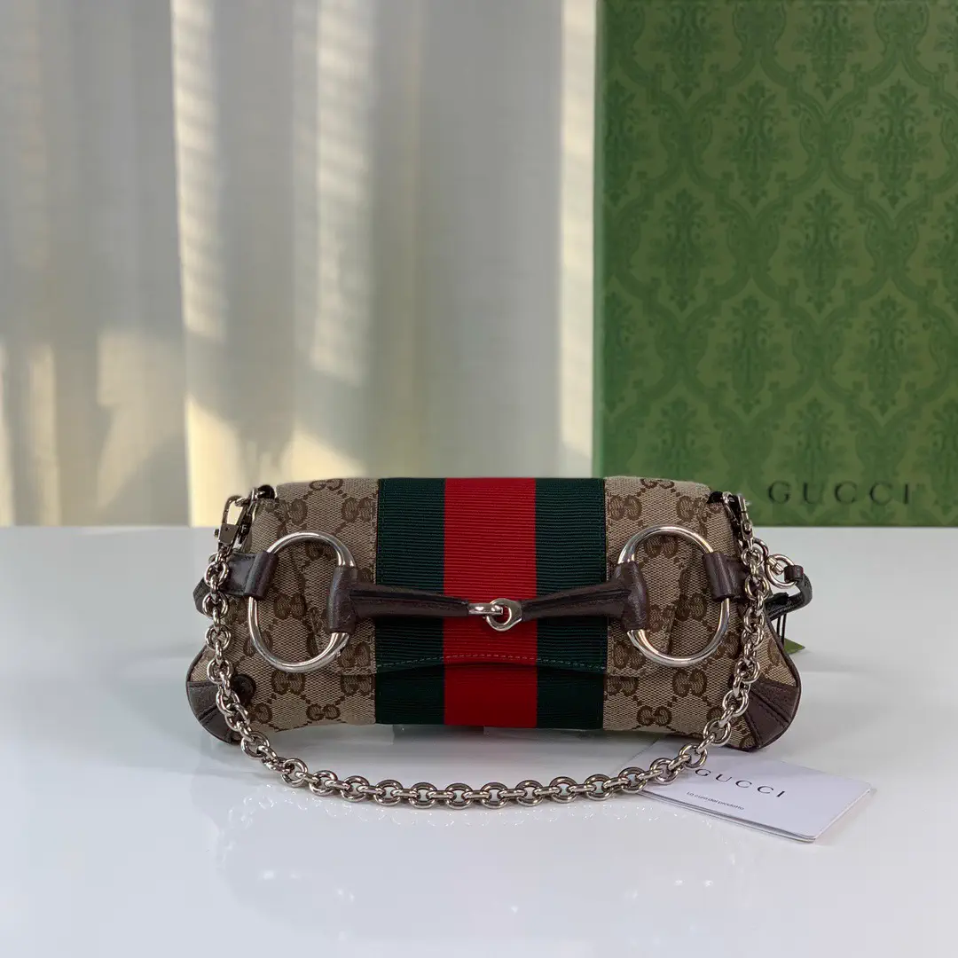 Gucci Horsebit GG Canvas Shoulder Bag image 1