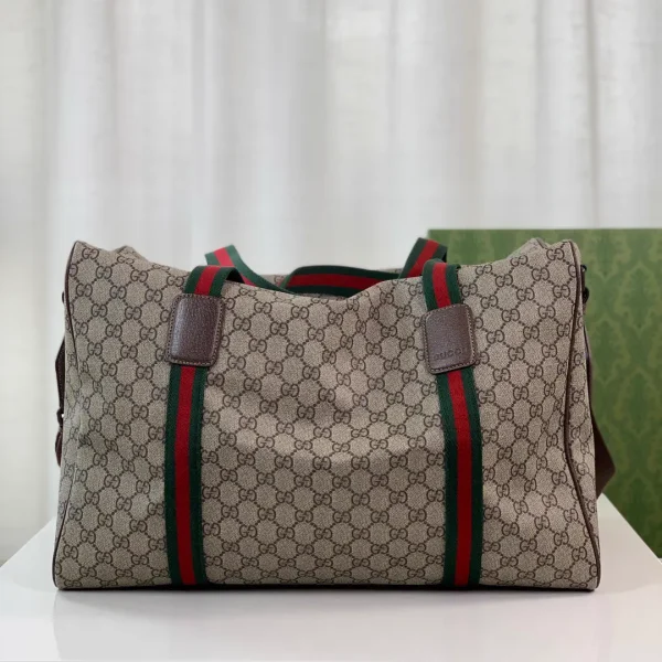 Gucci GG Monogram Web Stripe Duffle Bag image 1