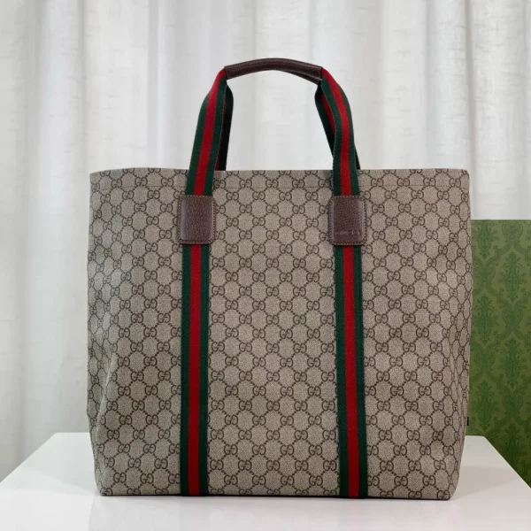 Gucci GG Monogram Web Stripe Tote Bag image 1