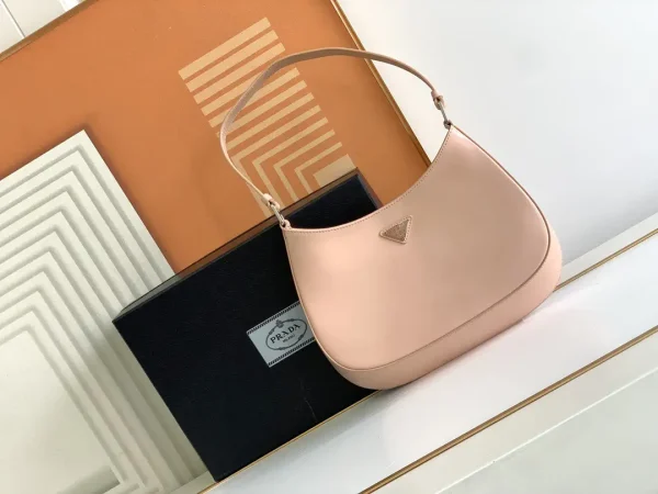 Prada Light Pink Leather Hobo Shoulder Bag image 1