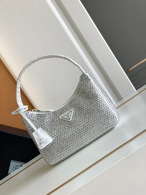 Prada Crystal Embellished Hobo Shoulder Bag image 1
