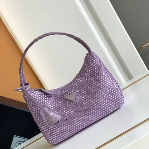 Prada Lavender Crystal Hobo Shoulder Bag image 1